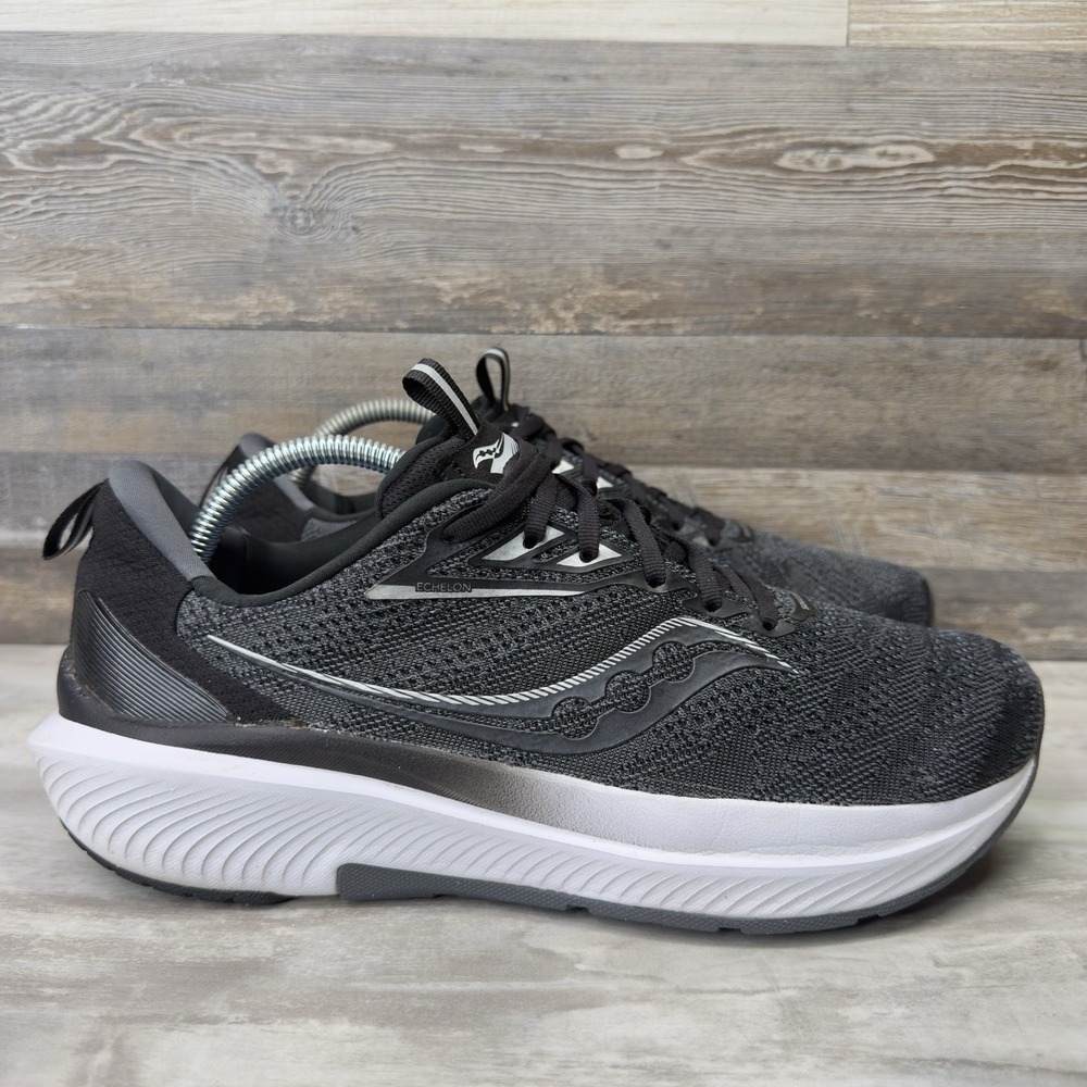 Saucony Womens Echelon 9 S10766-10 Black Running Shoes Sneakers Size 11 W